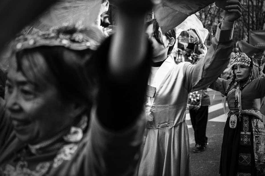 Défilé du nouvel an chinois à Paris avenue d'Ivry et de Choisy