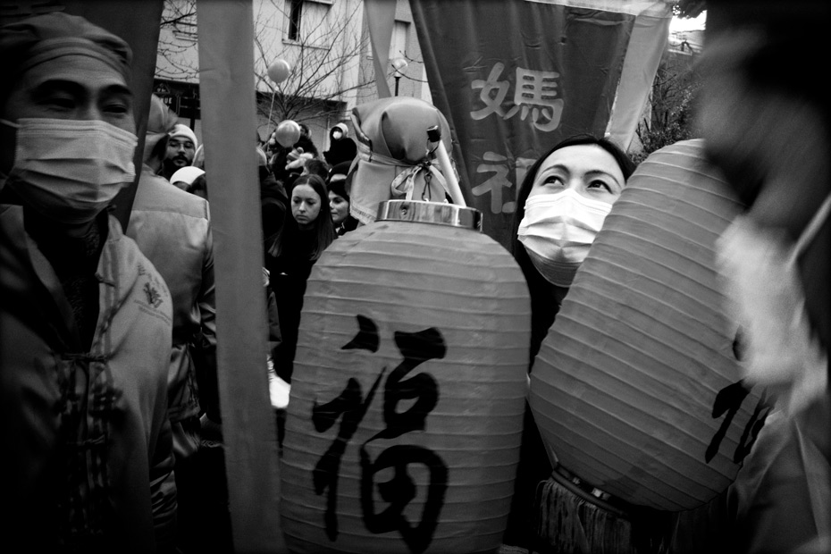 Défilé du nouvel an chinois à Paris avenue d'Ivry et de Choisy