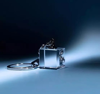 Porte clef en verre